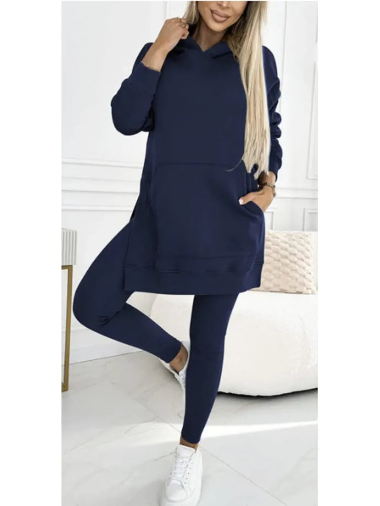 Linnea™ | Avslappnad och bekväm sweatset med huva